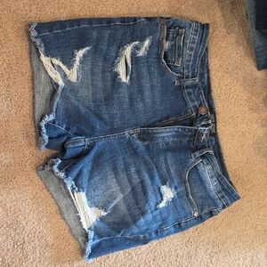 Judy Blue Ripped Denim Jean Shorts